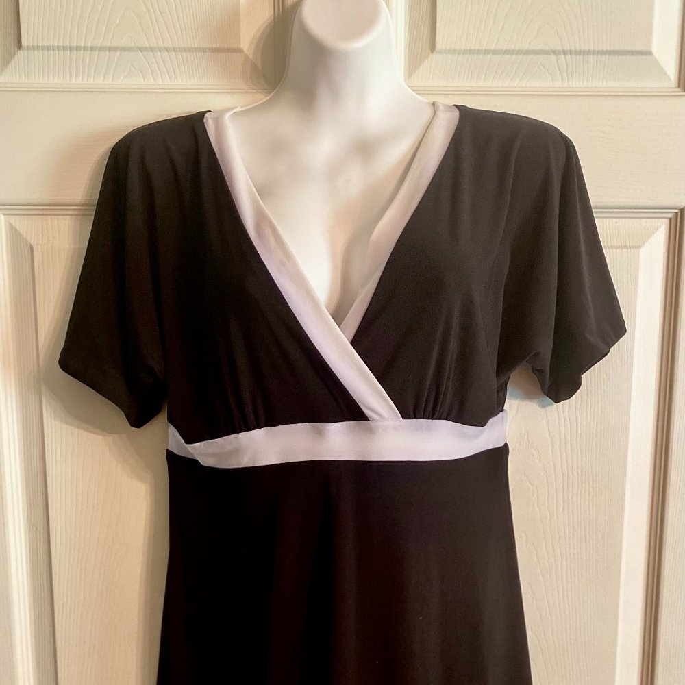 EVANESE BRAND BLACK & WHITE HIGH WAISTED DRESS - NEW WITH THE TAGS